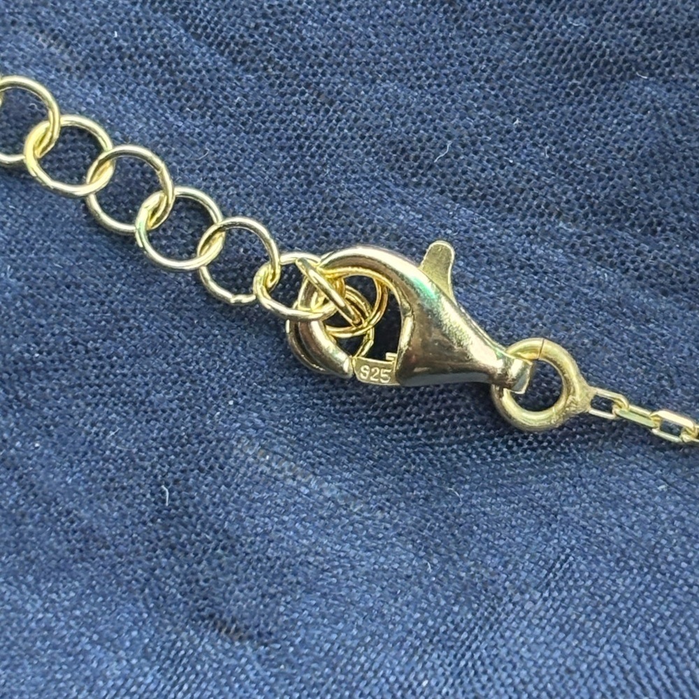 Brand New 14K Gold Plated 925 Sterling Silver Always Necklace Bon Jovi 18" Chain - Picture 12 of 16